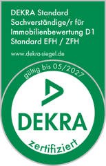 DEKRA-zertifizierte Sachverständige für Immobilienbewertung, gültig bis 05/2027